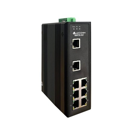 Avcomm 8-Port Industrial Unmanaged Ethernet Switch 408TX-AC